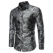 Arthur Brooks | Embossed Floral Satin Shirt