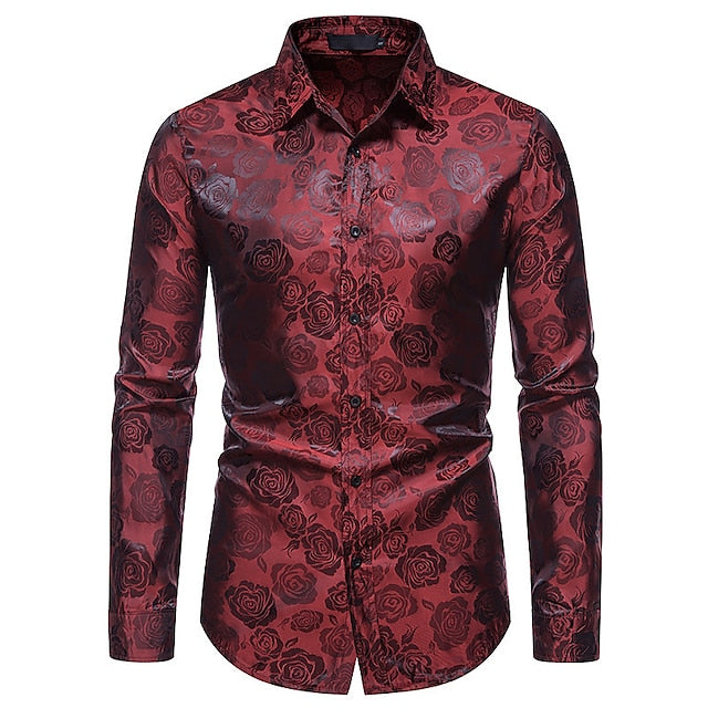 Arthur Brooks | Embossed Floral Satin Shirt