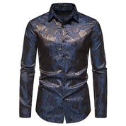 Arthur Brooks | Embossed Floral Satin Shirt