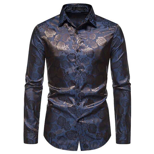 Arthur Brooks | Embossed Floral Satin Shirt