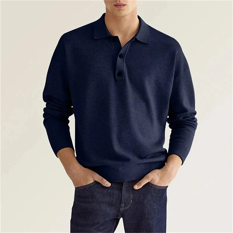Dominic Ross | Long-Sleeve Knit Polo