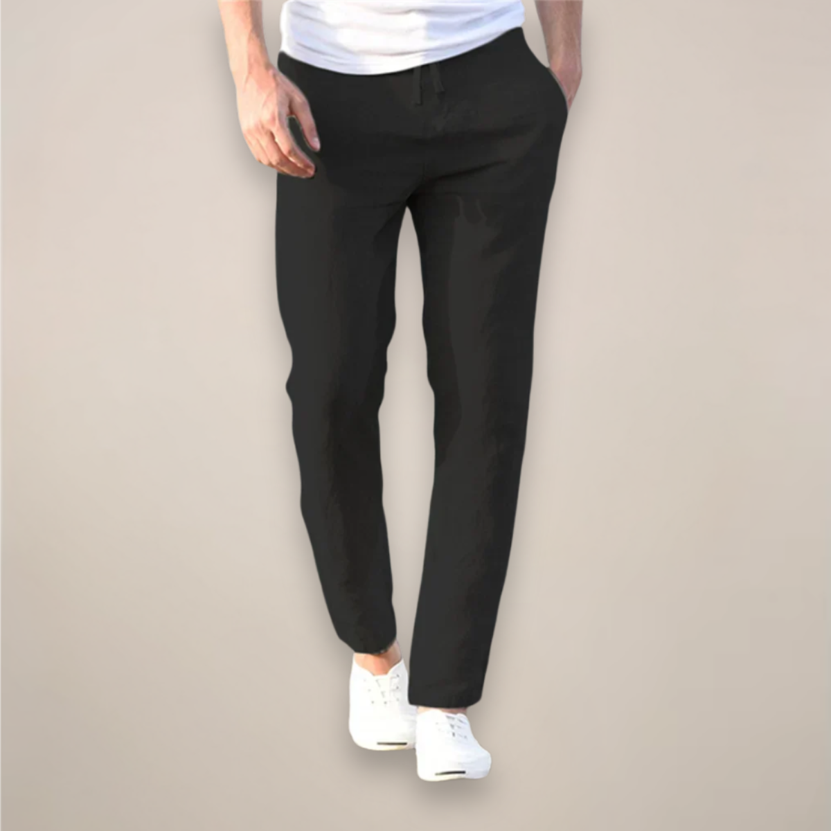 Nathan Clark | Relaxed Linen Drawstring Trousers
