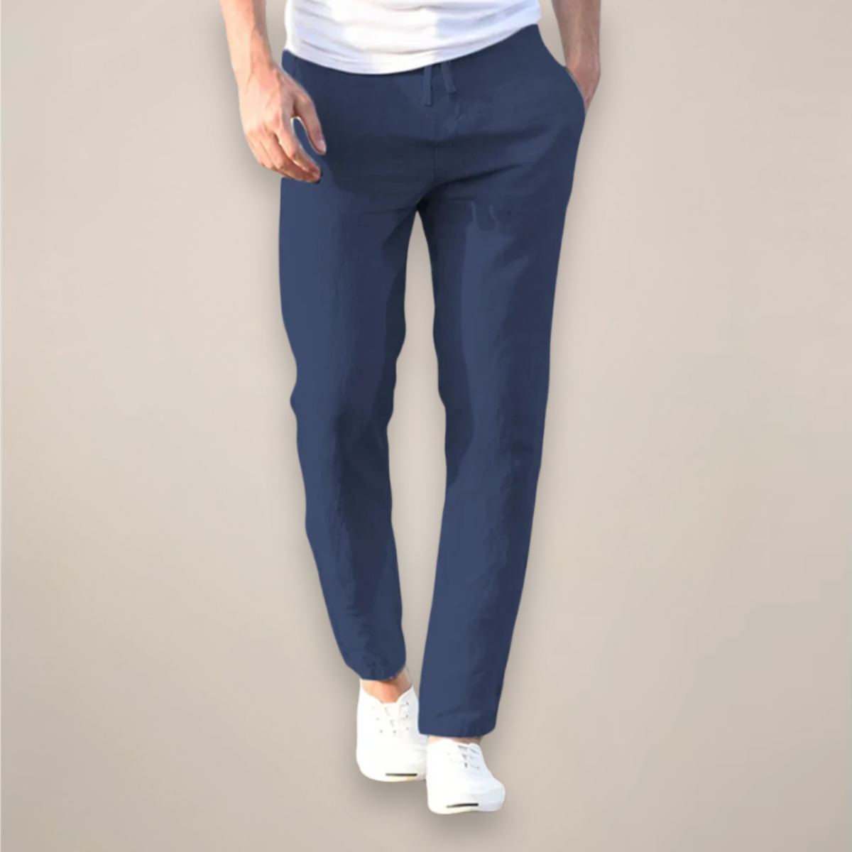 Nathan Clark | Relaxed Linen Drawstring Trousers