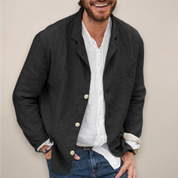 Edmund Fraser | Casual Breathable Summer Blazer in Natural Linen