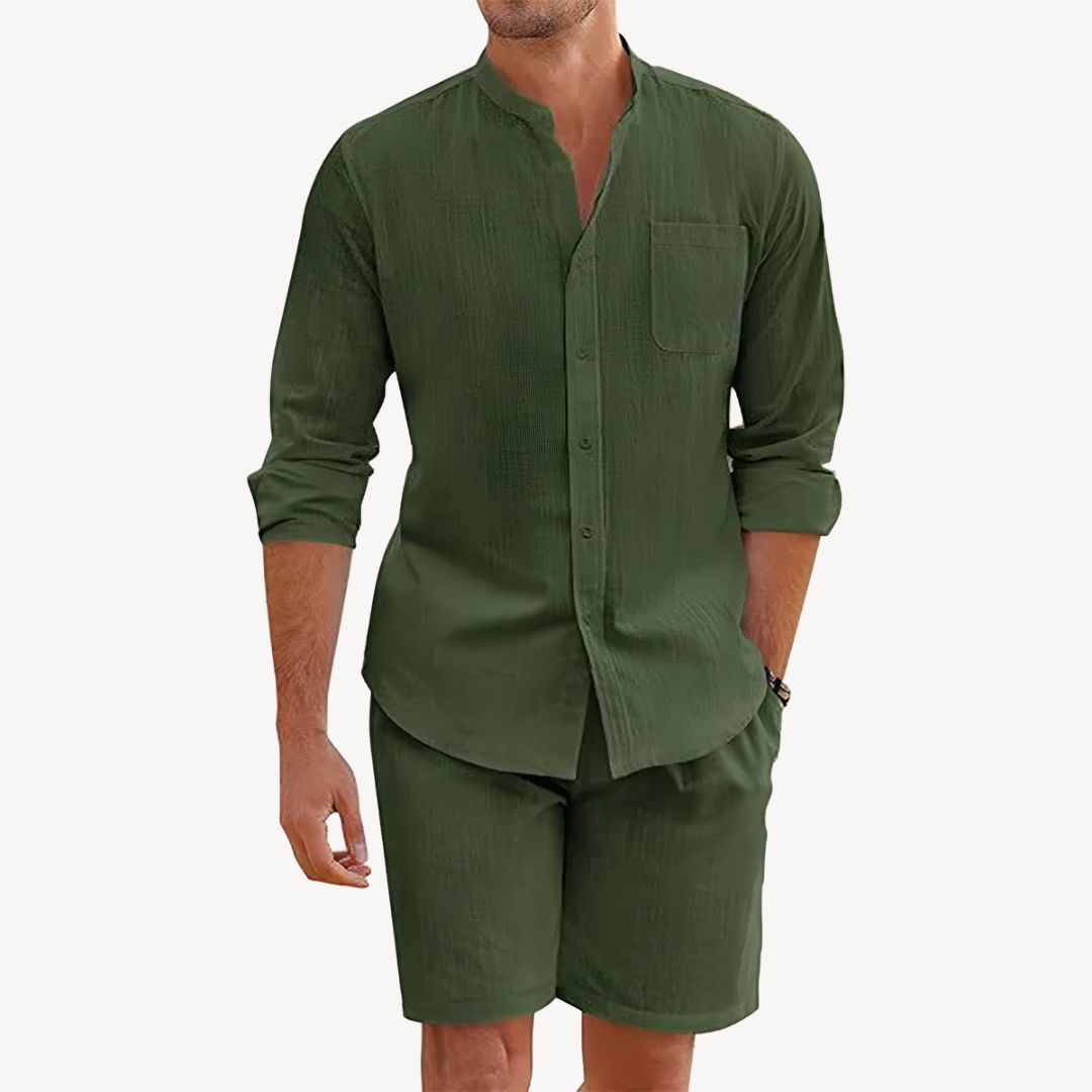 Alessandro Knight | Linen Shirt and Shorts Set