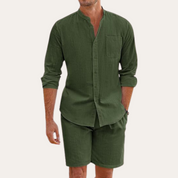 Luca Moretti | Men’s Linen Shirt and Shorts Set