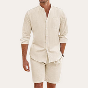 Luca Moretti | Men’s Linen Shirt and Shorts Set