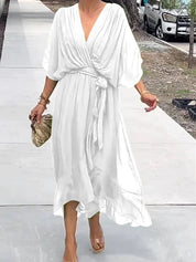 Mia Hartley | V-neck Midi Dress