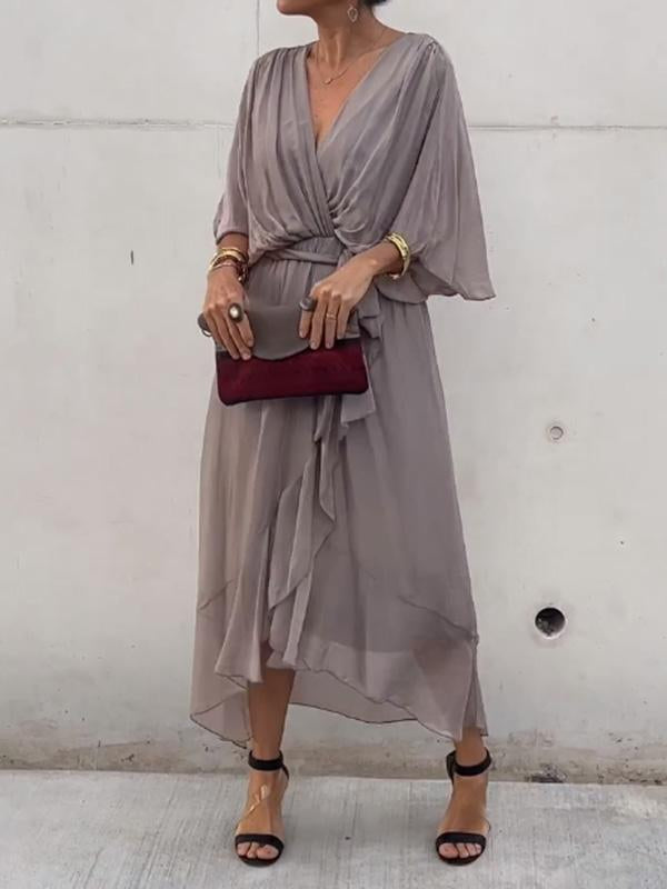 Mia Hartley | V-neck Midi Dress