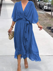 Mia Hartley | V-neck Midi Dress