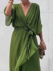Mia Hartley | V-neck Midi Dress