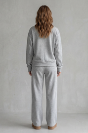 Elspeth Murray | Ensemble détente cardigan boutonné gris chiné