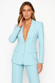 Monica Duchamp | Elegant Women's Blazer Set with High Waist Trousers