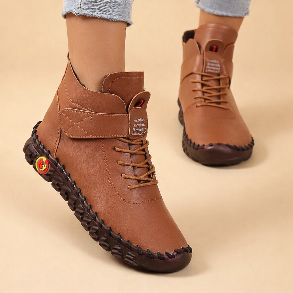 Dorothea Griffiths | Bottines en cuir à lacets avec semelle contrastante