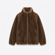 Nadia Fairfax | Faux Shearling Zip-Up Jacket