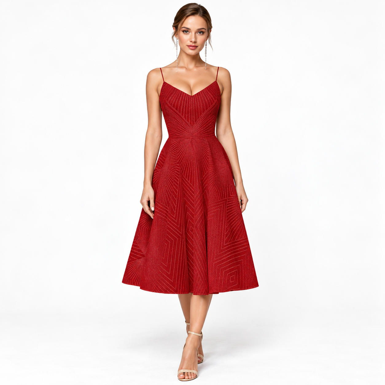 Nadia Prescott | Textured Cocktail Dress With Open Back