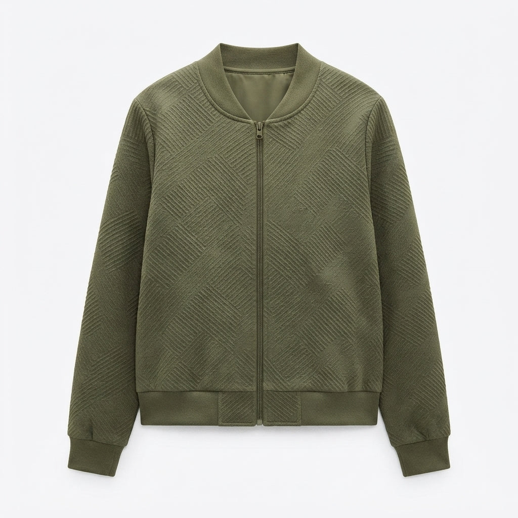 Nancy Prentice | Blouson bomber texturé à fermeture éclair