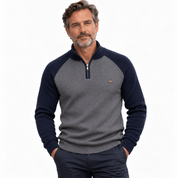 Nigel Prescott | Two-Tone Quarter-Zip Sweater