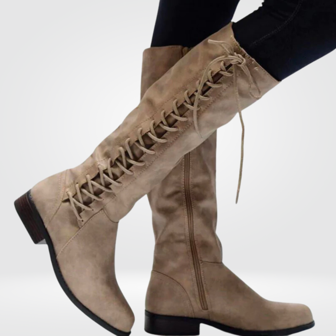 Arabella Monroe | Bottes d’équitation classiques montantes jusqu’au genou avec détail à lacets