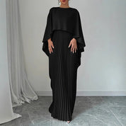 Nora Bennett | Pleated Cape Maxi Dress