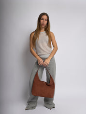 Nora Morée | Minimal Suede Hobo Shoulder Bag