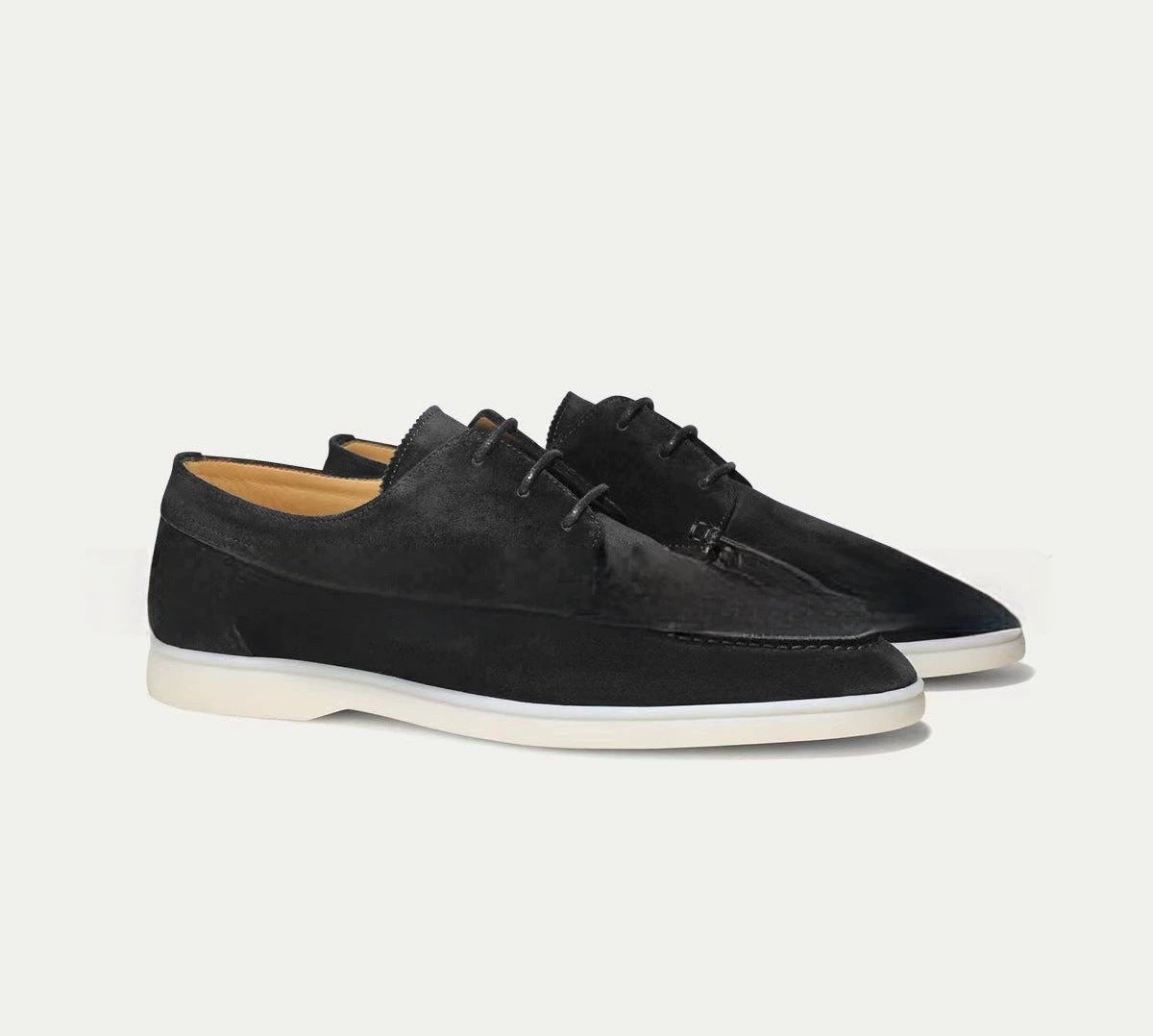 William Forsythe | Navy Suede Lace-Up Loafer Shoes for Men