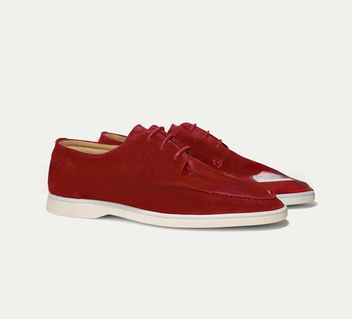 William Forsythe | Navy Suede Lace-Up Loafer Shoes for Men