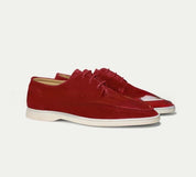William Forsythe | Navy Suede Lace-Up Loafer Shoes for Men
