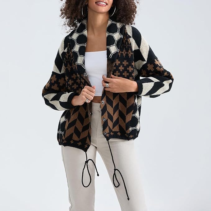 Imogen Sharland | Patchwork Knit Cardigan With Hood