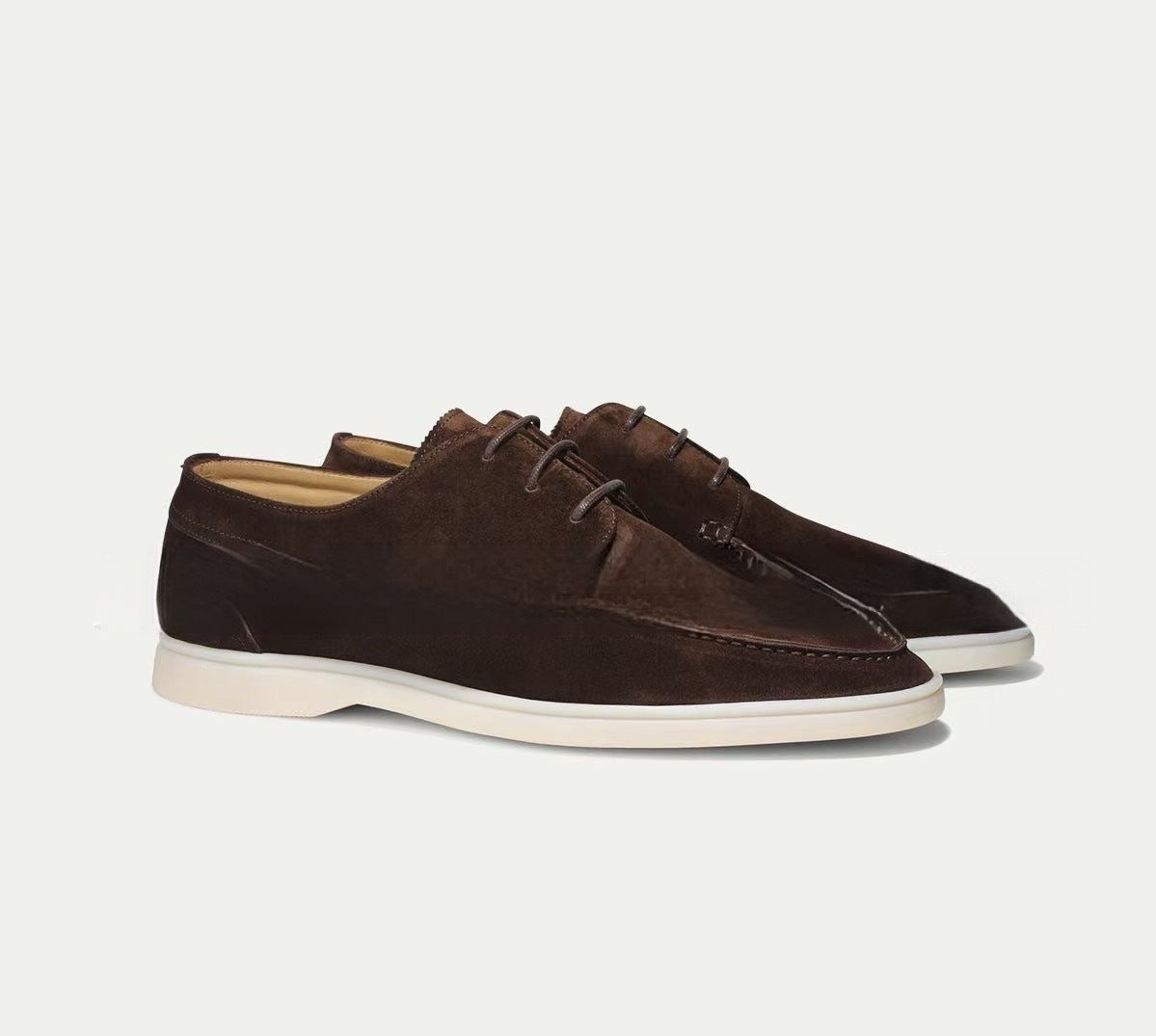 William Forsythe | Navy Suede Lace-Up Loafer Shoes for Men