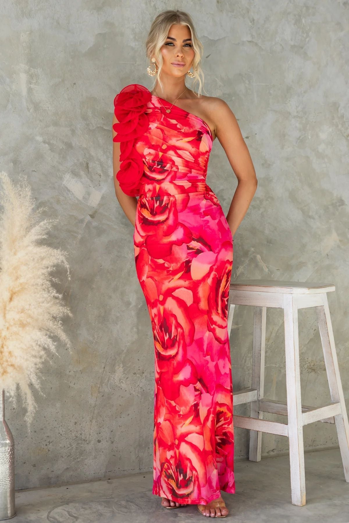 Aurélie Beaumont | Azure Blossom Evening Dress