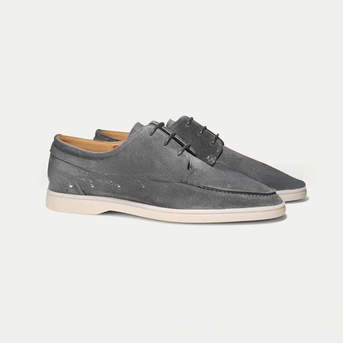 William Forsythe | Navy Suede Lace-Up Loafer Shoes for Men