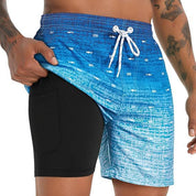 Oliver Statham | Quick Dry Swim Shorts with Compression Liner