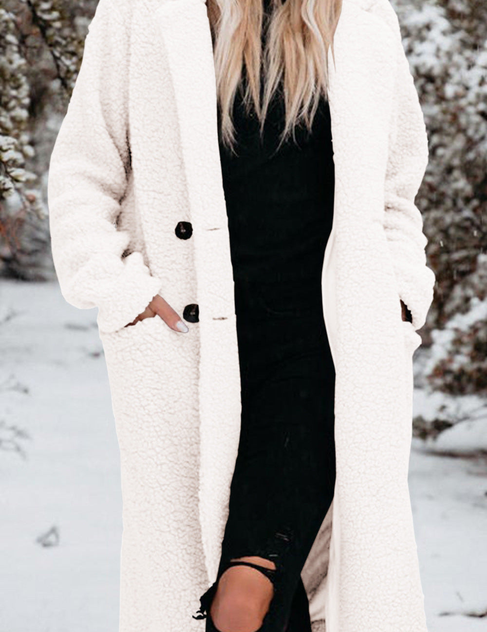 Marianne Stanhope | Fleece Teddy Coat With Button Front