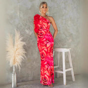 Aurélie Beaumont | Azure Blossom Evening Dress