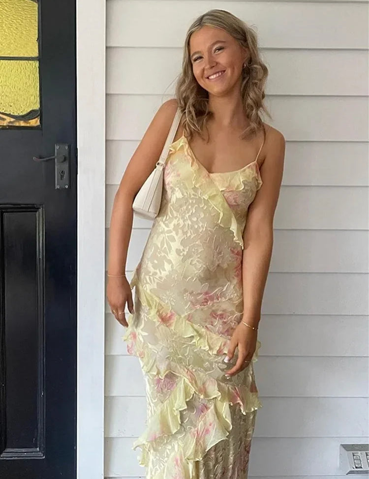 Odalys Blake | Ruffled Summer Maxi Dress
