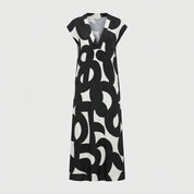 Odette Fairbrother | Abstract Print Maxi Dress With V-Neck