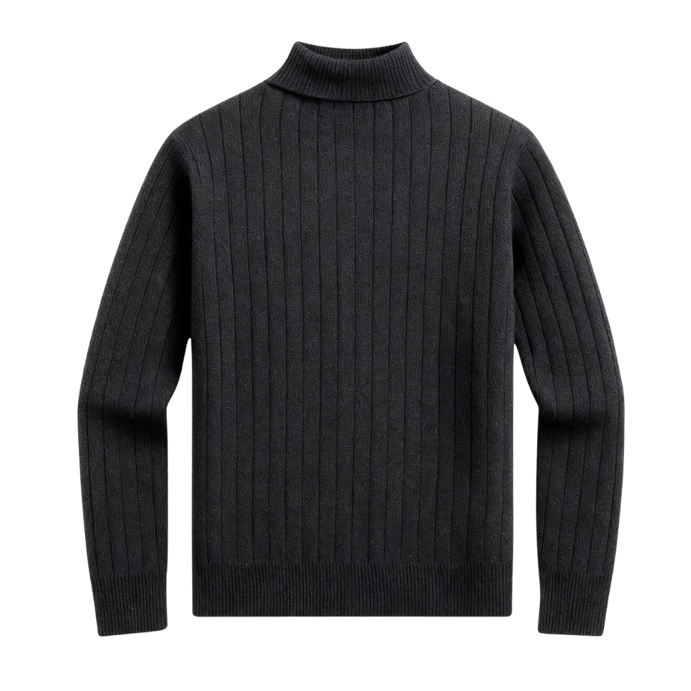 Oliver Grant | Dark Green Zip Knit Sweater For Men