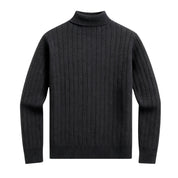 Oliver Grant | Dark Green Zip Knit Sweater For Men