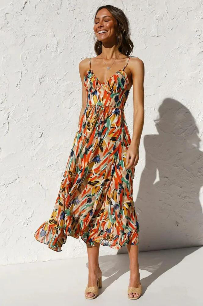 Jocelyn Davenport | Printed Cami Midi Dress
