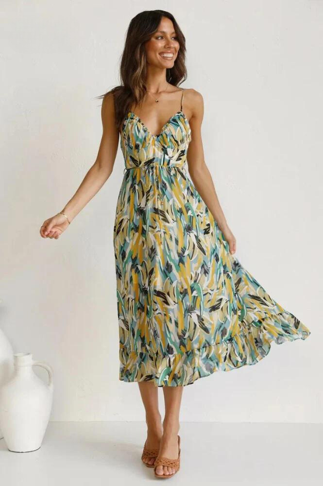 Jocelyn Davenport | Printed Cami Midi Dress