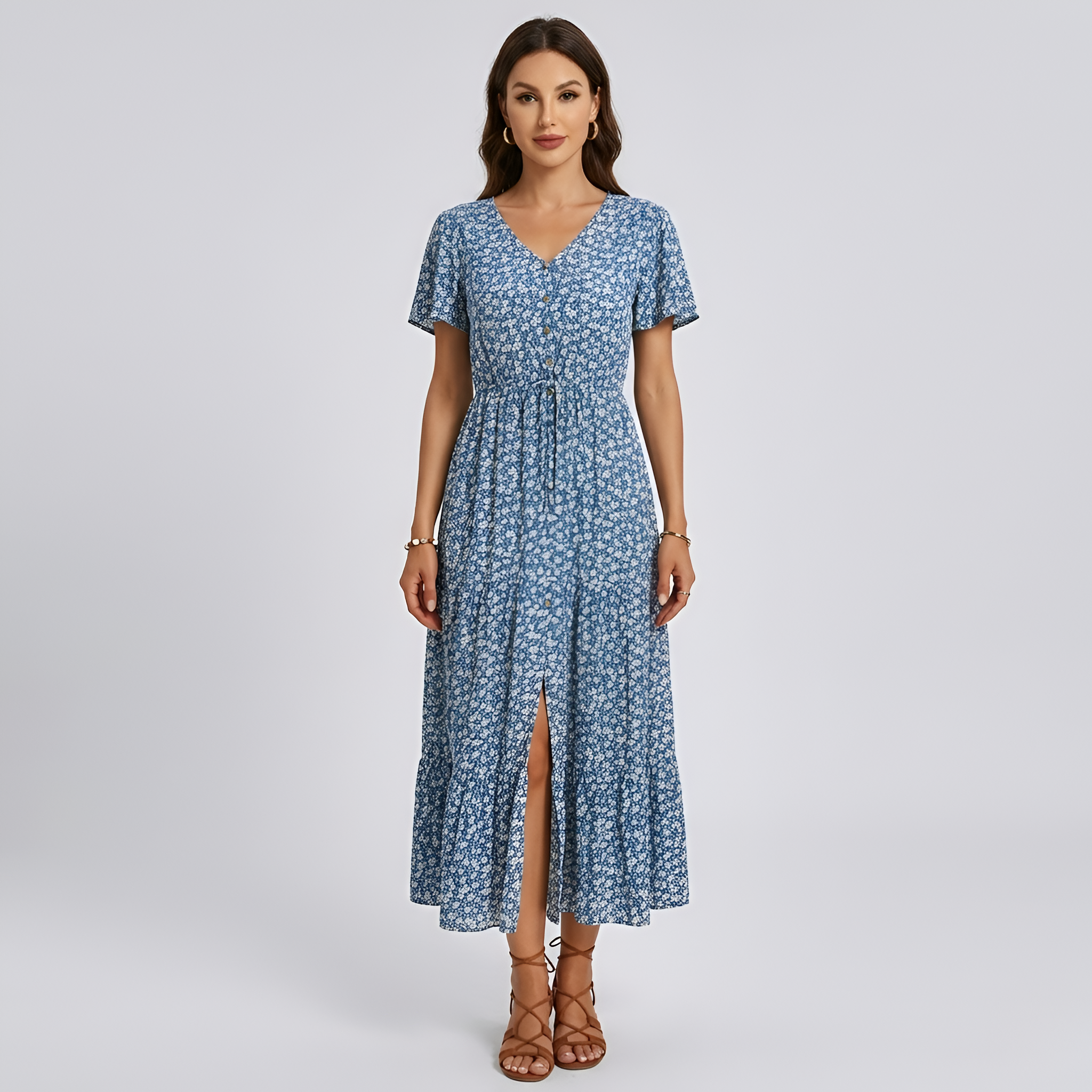 Opal Brooks | Floral Midi Summer Dress