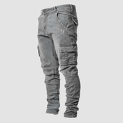 Crispin Alvareau | Men's Stretch Cargo Jeans Ice Blue Denim