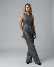 Georgiana Hill | Gold Sequin Wide-Leg Evening Jumpsuit