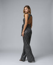 Georgiana Hill | Gold Sequin Wide-Leg Evening Jumpsuit