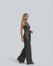 Georgiana Hill | Gold Sequin Wide-Leg Evening Jumpsuit