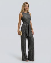 Georgiana Hill | Gold Sequin Wide-Leg Evening Jumpsuit