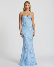 Arabella Hughes | Embroidered Mermaid Maxi Dress in Gold Champagne