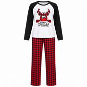 Cocoa Frost | Pyjamas de Noël rouges à carreaux et imprimé rennes pour homme et femme / unisexes