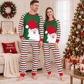 Merry Frost | Pyjamas de Noël Vert à imprimé Père Noël pour homme et femme / unisexes